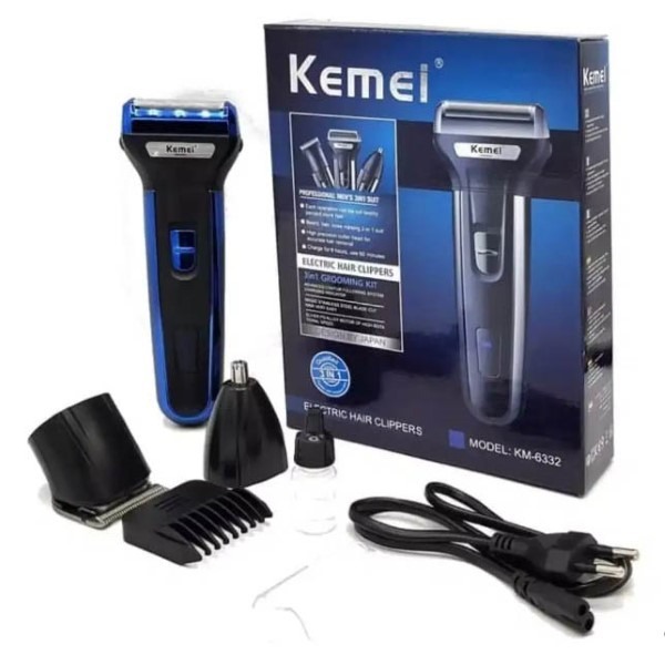 Kemei Km 6330 3 In 1 Hair Clipper Grooming Kit Trimmer. - Image 3